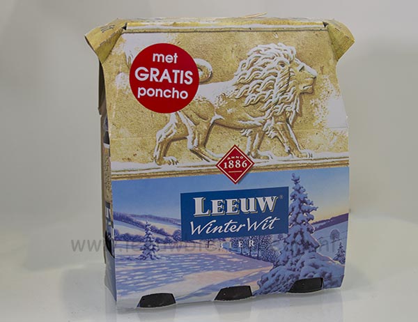 Leeuw bier winterwit sixpack met poncho